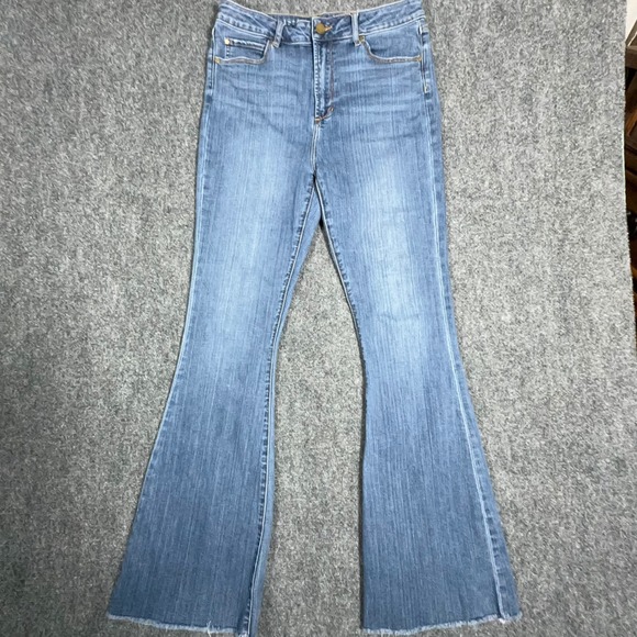Articles Of Society Denim - Articles of Society Bridgette Tiger High Rise Flare Jeans Blue 29 5090IM-465